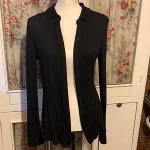 Soft button down black shirt
